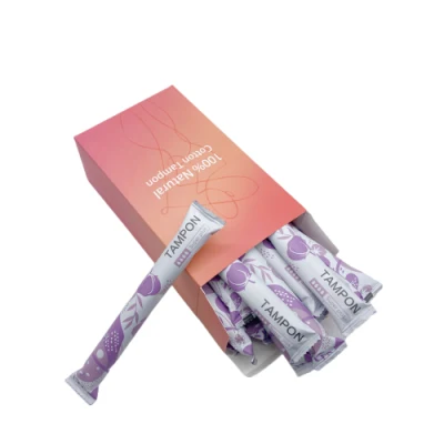 100% Organic Cotton Tampons Applicator Biodegradable Tampons Eco Friendly Tampon Pour Savon Artisanal