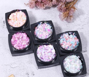 12 jars/set mixed shape party use body face mermaid nail supplies for nail art