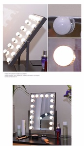 2017 newest hollywood lighted makeup mirror with led lights bulb mirror for beauty