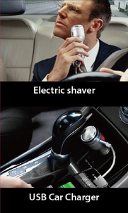 3 in 1 Mini Shaver With USB Car Charger Safety Hammer