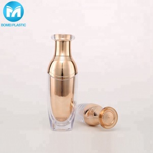 50ml 100ml gold cosmetic packaging 30g 50g acrylic cream jar luxury cosmetic bottles and jars for cosmetics with cap