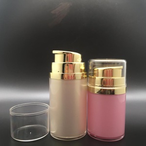 airless 30g 50g 80g gold acrylic serum cosmetic jar bottle packaging cosmetic