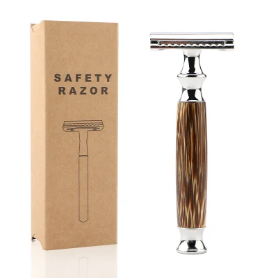 Bamboo Safety Razor Double Edge Blade Eco Natural Bamboo Razor