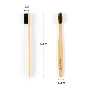 Bamboo Toothbrush Pack of 4 Eco Friendly, Organic and Biodegradable Toothbrushes