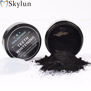 Black activated coconut charcoal tooth powder oral hygiene cleaning tooth  powder stains removal