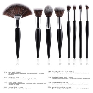 Customized 10pcs black Matt Makeup Brush Set With High Quality