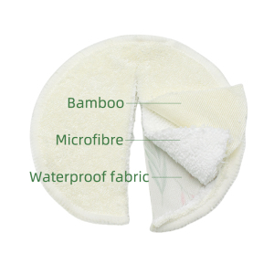 Eco friendly Waterproof absorbent bamboo cloth mommy breast feeding reusable nursing pads
