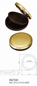 Factory direct sale best makeup gold plastic cosmetic packaging powder case