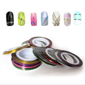 Fashion Acrylic Mixed Color Nail Art Decoration Sticker Striping Tape Paste