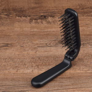 Folding black hair brush scalp massage brush, hair shampoo brushes