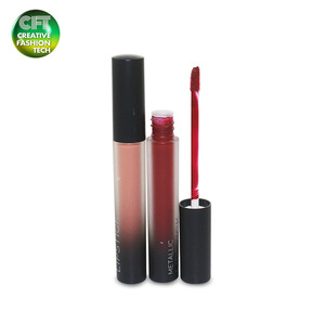 Frosted tube 26 colors your own brand makeup customised matte lip gloss