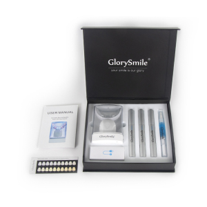 GlorySmile Wholesale PAP gel , non peroxide  Teeth Whitening Gel Wireless Rechargeable LED light Teeth Whitener Kit