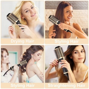 Hair Dryer Brush Hair Dryer Volumizer 3in1 Negative Ionic Hot Air Brush Set Salon Electric Reduce Frizz Blow Dryer Brush