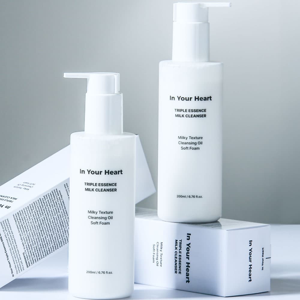 [In Your Heart] Triple Essence Milk Facial Cleanser 200ml Pore Cleansing All-in-One Cleanser oil