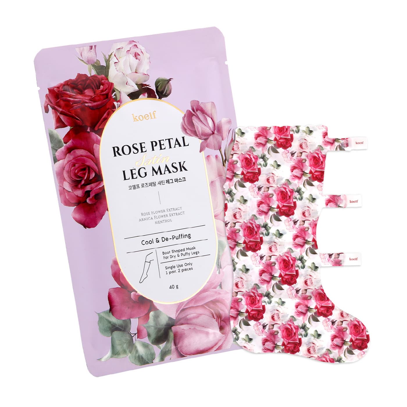 Koelf Rose Petal Satin Leg Mask