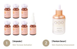 Korean cosmetic manufacturing OEM skin care set whitening essence anti aging serum egg stem cell serum