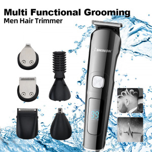 Mens Beard Trimmer for Men Hair Clippers Body Mustache Nose Hair Groomer Cordless Trimmer Grooming Kit