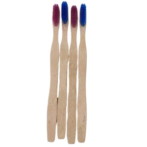 New  biodegradable Eco-friendly Bamboo toothbrush 4 pcs packaged with Customized logo