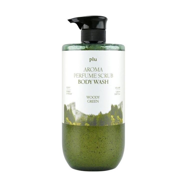 (PLU) Aroma Perfume Scrub Body Wash Woody Green 1L