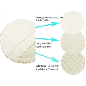 PORORO High Quality Amazon Supplier Reusable And Washable Breast Pads Organic Cotton Bamboo Nursing Pads