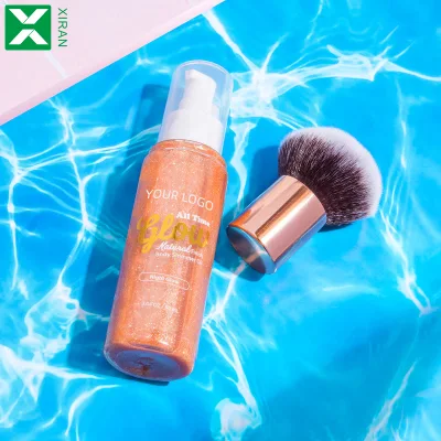 Private Label Custom Waterproof Face Body Glow Shimmer Oil