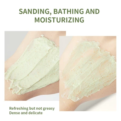 Private Label Gommage Corps Moisturizing Smoothing Bath Avocado Sea Salt Ice Cream Body Scrub Exfoliator Whitening Body Scrub