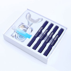 Private Logo Home Use Bleaching Teeth Whitening Pen Kits with Portable 16 LED Light