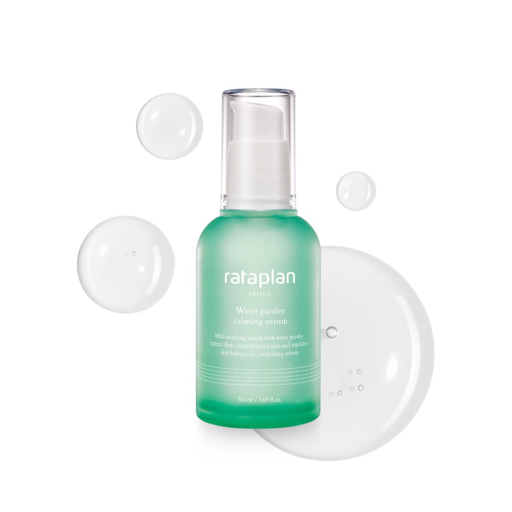 Rataplan Water Parsley Calming Serum - Korean Skincare with Hyaluronic Acid, Aloe, Centella Asiatica