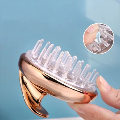 Silicone Head Body Scalp Massage Brush Shampoo Hair Washing Comb