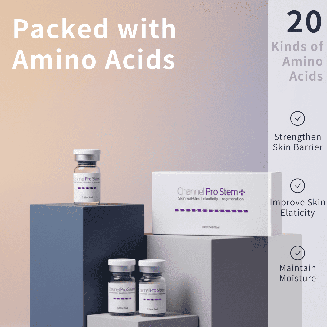 Triple-Exosome serum, ampoule for microneedling/channeling. Channel Pro Stem Plus Exosome, stem cell