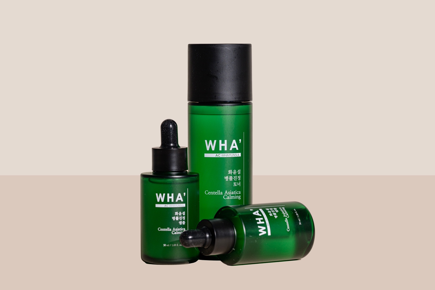 WHAYUNSUL CENTELLA ASIATICA  CAMING AMPOULE(50ml),Acne toner,Whitening toner,natural serum