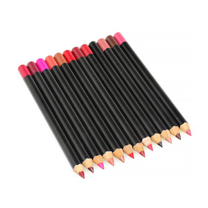Wholesale High Quality Beauty No Label Product 16 Colors Wooden Lasting Matte Waterproof Cosmetics Eye Lip Liner Pencil