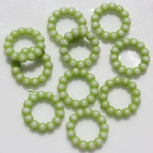 wholesale Mixed Colors 14MM Antique washed acrylic ring bath oil beads