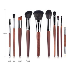 Wooden 10PCS Makeup Brushes set Cosmetic Foundation Eyebrow Eyeshadow Eyeliner Brush Professional Makeup Brush Sets Tool