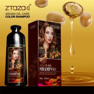 Ztazaki 500ml Argan oil long lasting hair coloring dyeing best hair color shampoo magic fast hair dye
