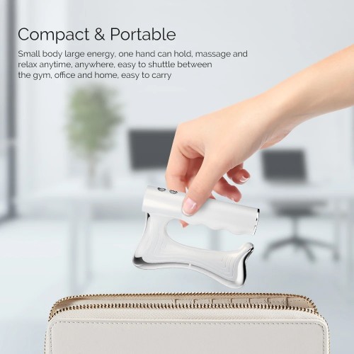 Electric Heating Fascia Knife Massager LCD Vibration Muscle Relaxation Warm Body Lifting Blade Comb Massage Tool