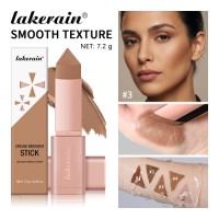 Face Makeup Long Lasting Smooth Texture Cream Bronzer Stick Matte Blendable Triangle Contour