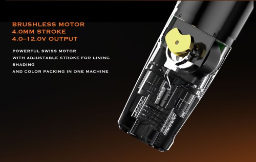 Bronc GHOST SMP Wireless Tattoo Gun Professional 4.0MM Pen Stroke Stainless Steel Brushless Motor 2000mAh Battery Permanent