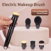 OEM Electric Makeup Brush Set with 5 Replaceable Brush Heads – Professional Cosmetic Tool for Wholesale