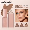 Face Makeup Long Lasting Smooth Texture Cream Bronzer Stick Matte Blendable Triangle Contour