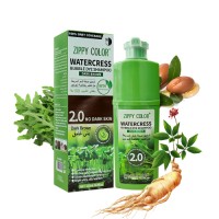 Permanent Hair Dye Shampoo Ammonia-Free Herbal Formula Natural Ingredients Covers Gray Hair Long-lasting Color for All Hair