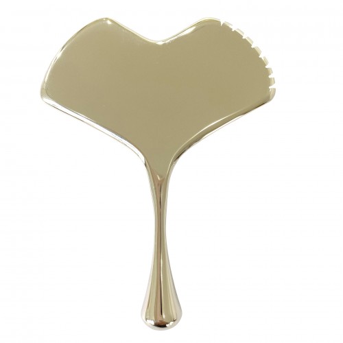 New 304 Stainless Steel IASTM Tool Unique Design Ginkgo Toothed Gua Sha Plate Facial And Body Beauty Massager