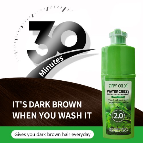 Permanent Hair Dye Shampoo Ammonia-Free Herbal Formula Natural Ingredients Covers Gray Hair Long-lasting Color for All Hair