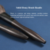 Custom Logo OEM 10Pcs Ebony Wood Handle Makeup Brush Set with PU Leather Travel Pouch Matte Black Ferrule Beauty Tools Manufacturer