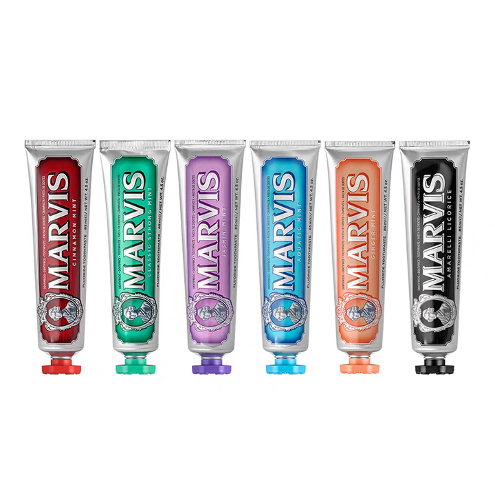 MARVIS Travel Toothpaste | Anise Mint, Whitening, Licorice, Aquatic, Matcha Tea