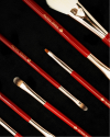 Meiyuan Custom Shiny Red 10pcs Makeup Brush Set