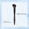Custom Logo OEM 10Pcs Ebony Wood Handle Makeup Brush Set with PU Leather Travel Pouch Matte Black Ferrule Beauty Tools Manufacturer