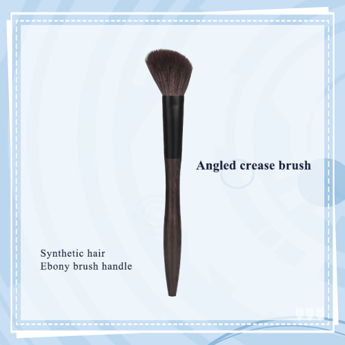 Custom Logo OEM 10Pcs Ebony Wood Handle Makeup Brush Set with PU Leather Travel Pouch Matte Black Ferrule Beauty Tools Manufacturer