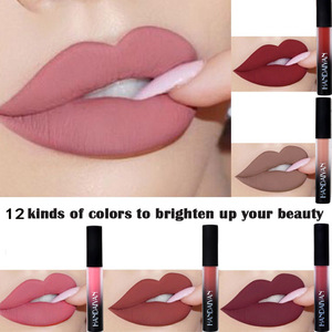 12 Colors Matte Waterproof 18 Hours Lasting Lipstick Private Label Handaiyan Matte Lipstick