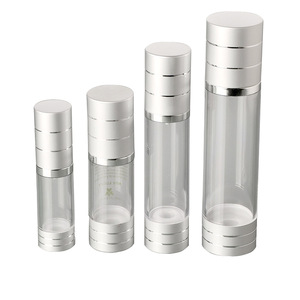 15ml 30ml 50ml 100ml matte silver aluminum airless pump bottle airless spray bottle